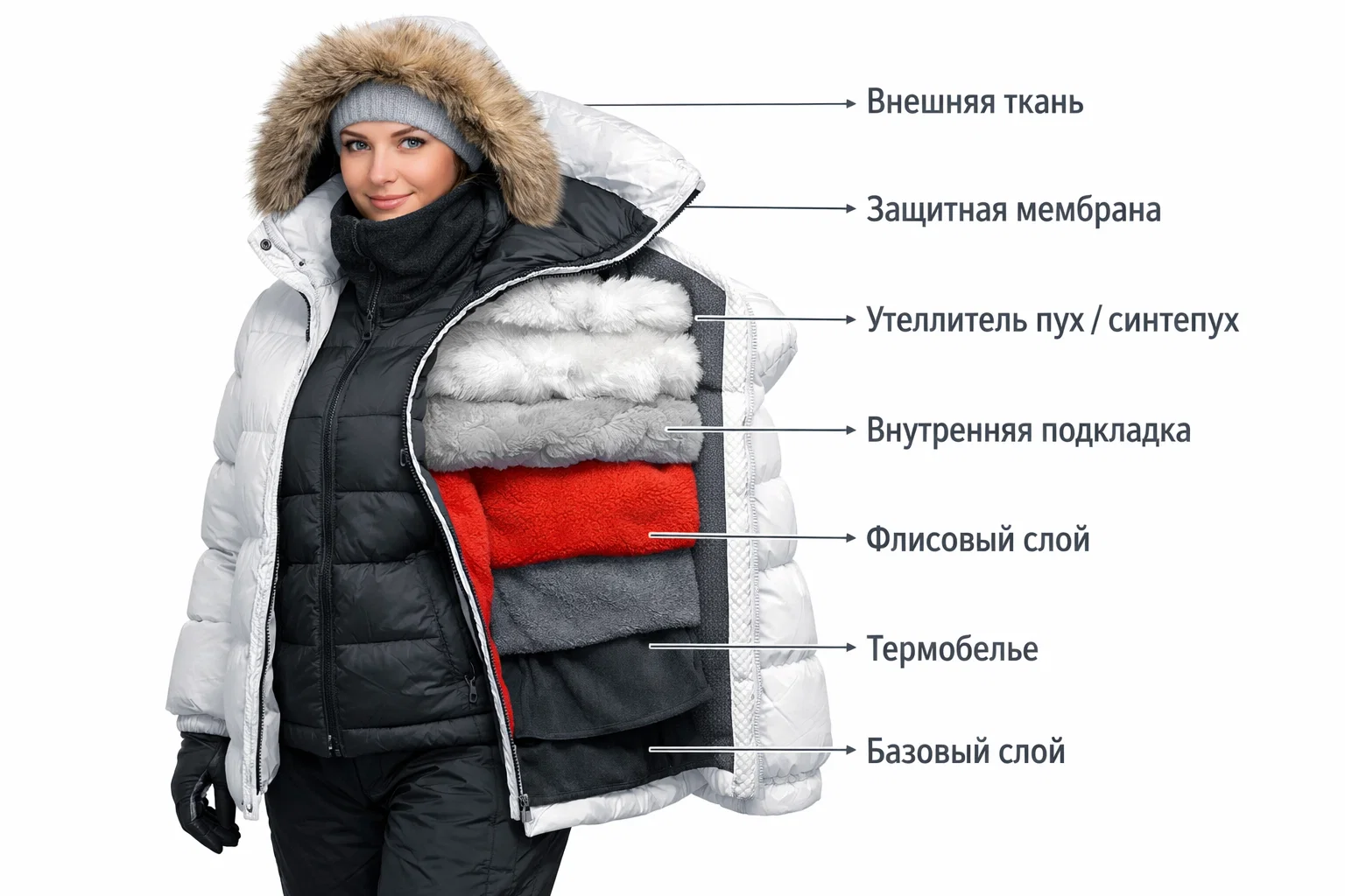 Слои зимней одежды